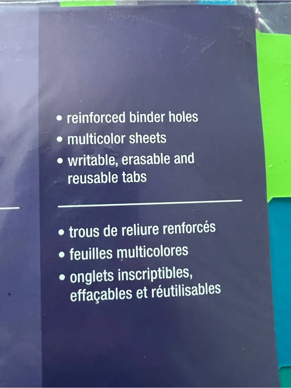 Staples Assorted Color 5-Tab Writable Dividers - Assorted (9 sets)